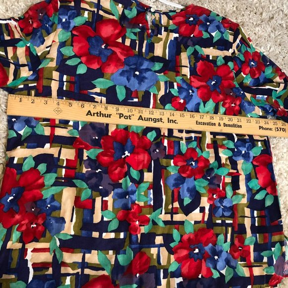 Vtg Cristin Stevens Blouse w/Skirt Sz 18 Golden Girls GrandmaCore - Picture 6 of 11